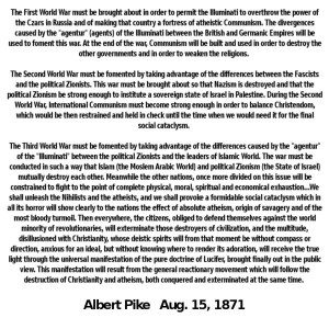 ALBERT PIKE LETTER TO MAZZINI